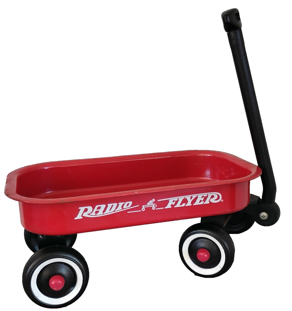 🧸🍎Vintage Radio Flyer Pull Toy 90s My Little Red Wagon Decor Display Piece 12"